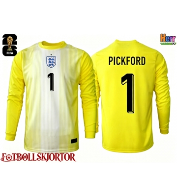 England Jordanien Pickford #1 Målvakt Bortatröja VM 2026 Långärmad